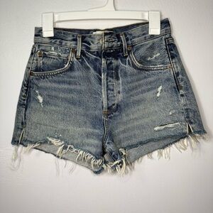 Agolde Jaden Distressed Denim Shorts